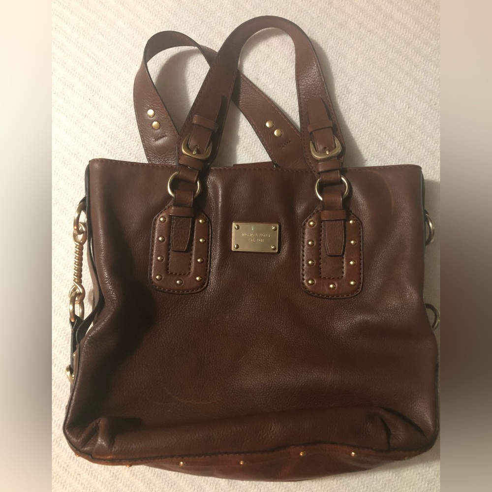 Michael Kors Purse Dark Tan Leather